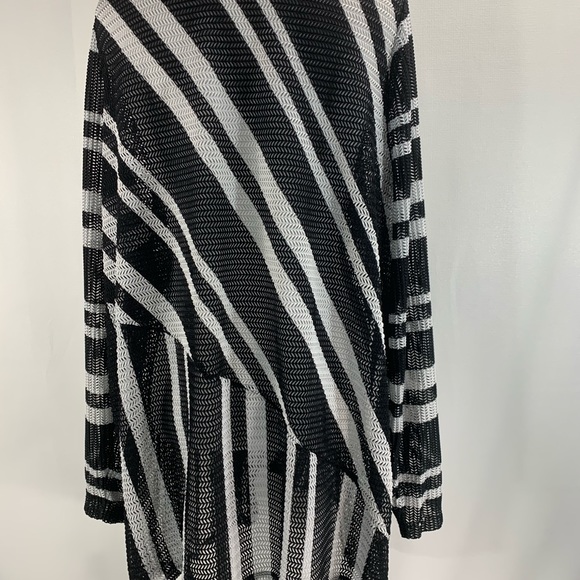 CJ Banks cardigan black White long sleeve Size X - Picture 3 of 6